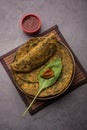 Palak paratha or Spinach flatbreadÃÂ is a Popular Indian breakfast menu